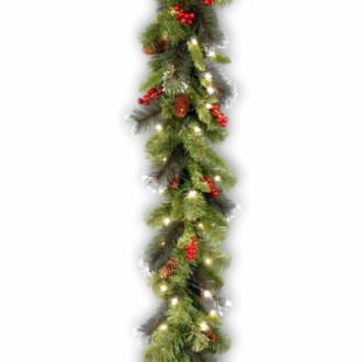 National Tree Company 9 ft Pre-Lit Crestwood Spruce Artificial Christmas Garland